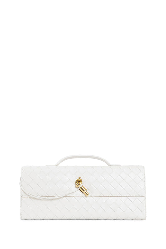 BOTTEGA VENETA WOMAN WHITE CLUTCHES & POUCHES