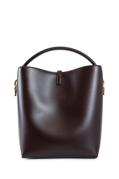 SAINT LAURENT WOMAN BROWN TOP HANDLE BAGS