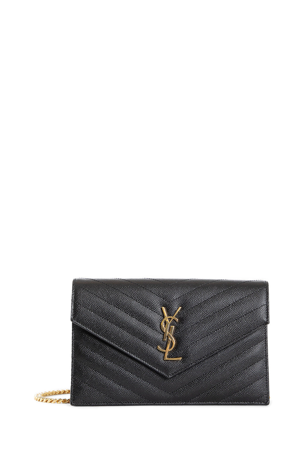 Cassandre Matelassé Chain Wallet in Grain de Poudre
