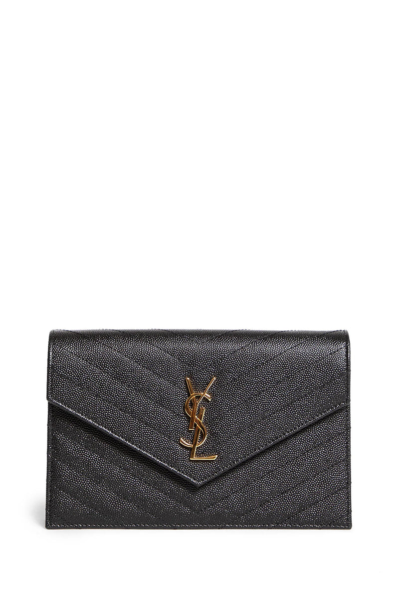 SAINT LAURENT Cassandre Matelassé Envelope Chain Wallet woman