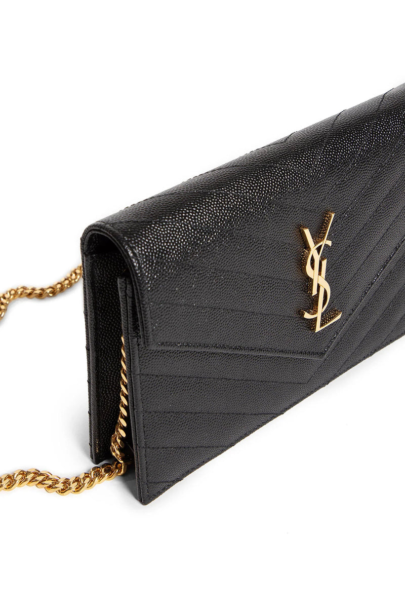 SAINT LAURENT Cassandre Matelassé Envelope Chain Wallet woman