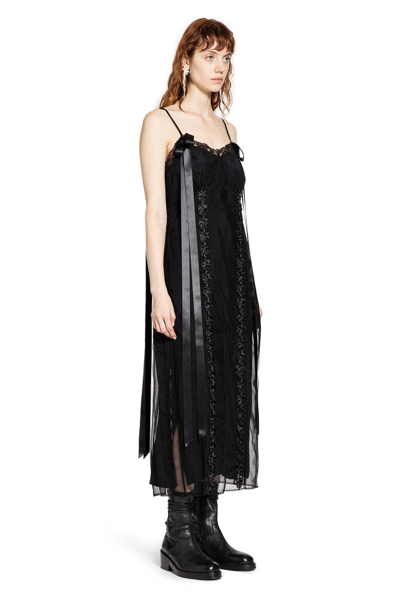 Layered Ribbon Daisy Chain Multi Slit Dress