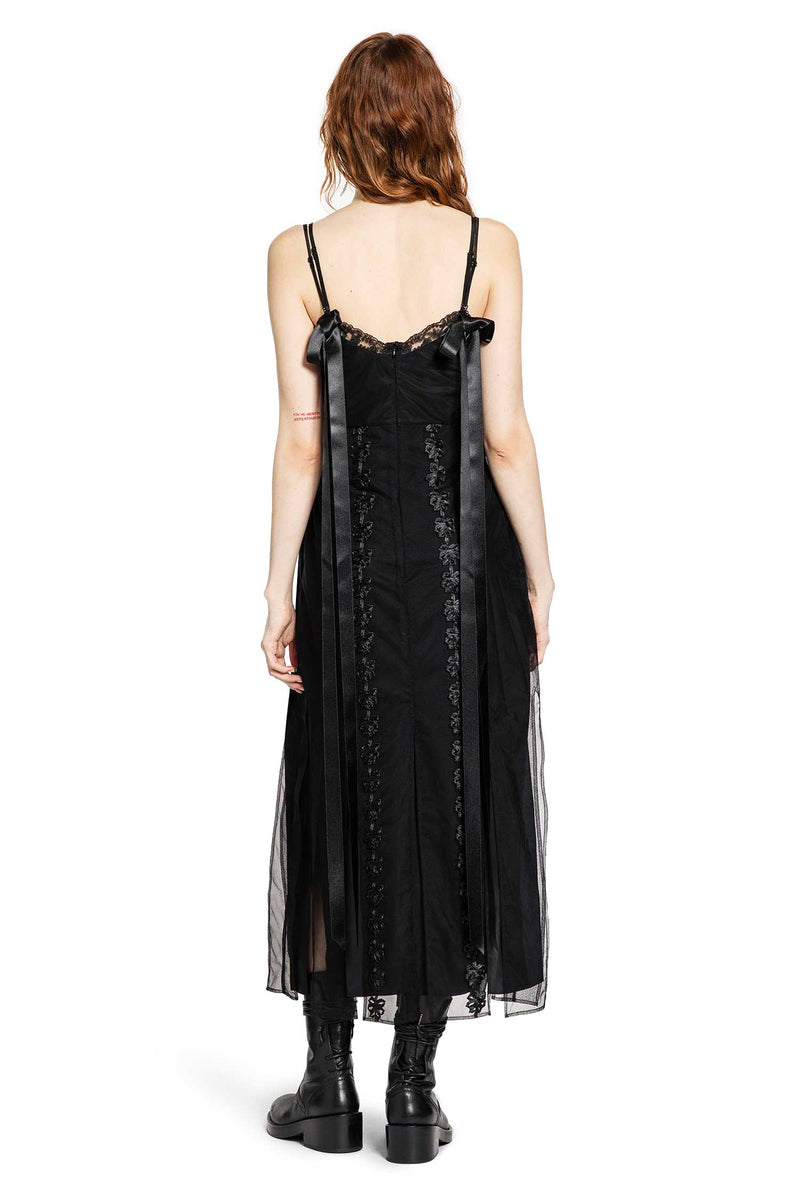 Layered Ribbon Daisy Chain Multi Slit Dress - Antonioli.eu