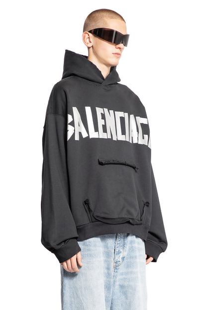 BALENCIAGA MAN BLACK SWEATSHIRTS