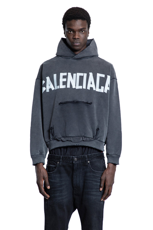 BALENCIAGA MAN BLACK SWEATSHIRTS