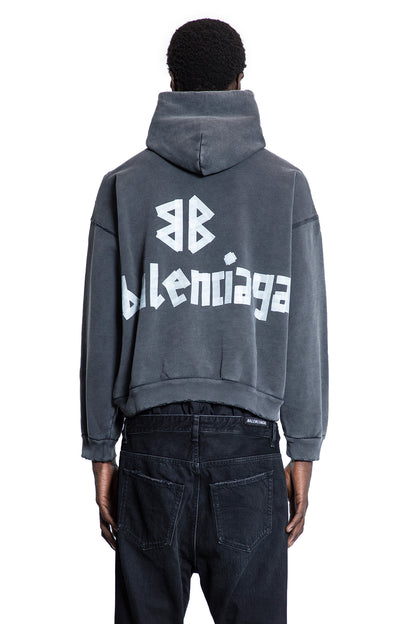 BALENCIAGA MAN BLACK SWEATSHIRTS