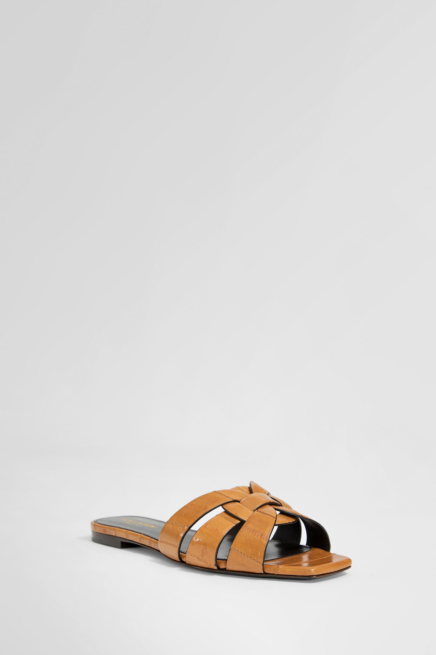 SAINT LAURENT WOMAN BROWN SANDALS & SLIDES