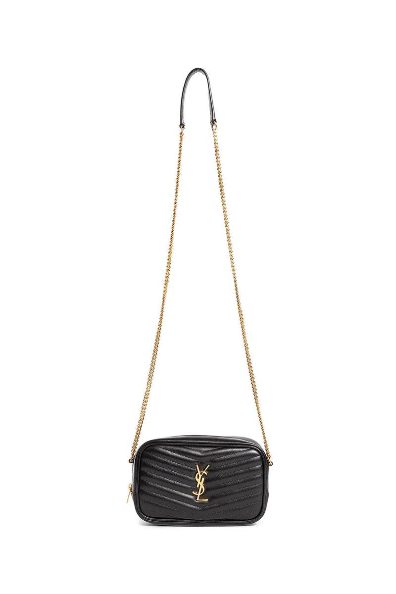 SAINT LAURENT Quilted leather mini Lou crossbody bag woman