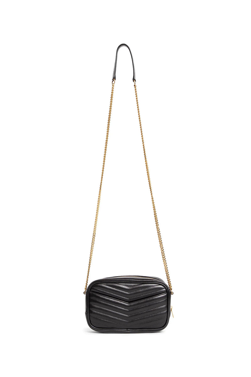 SAINT LAURENT Quilted leather mini Lou crossbody bag woman