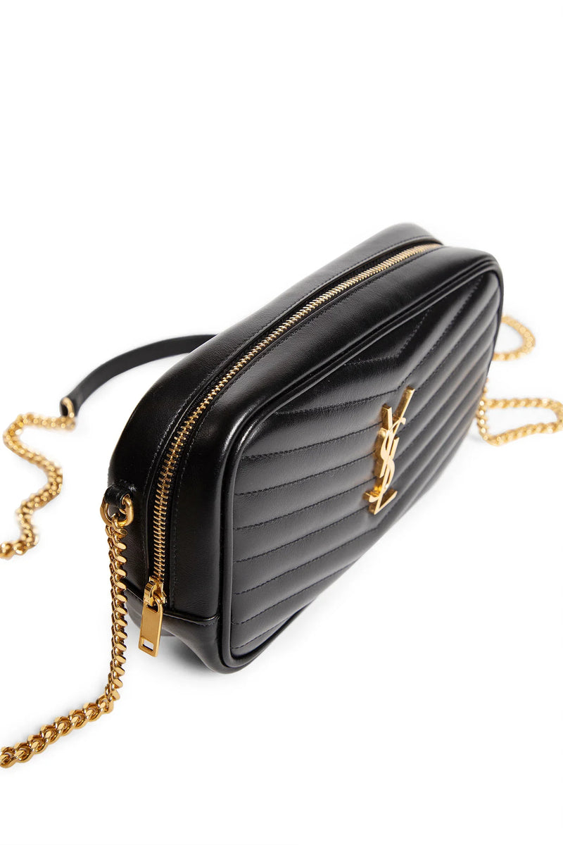 SAINT LAURENT Quilted leather mini Lou crossbody bag woman