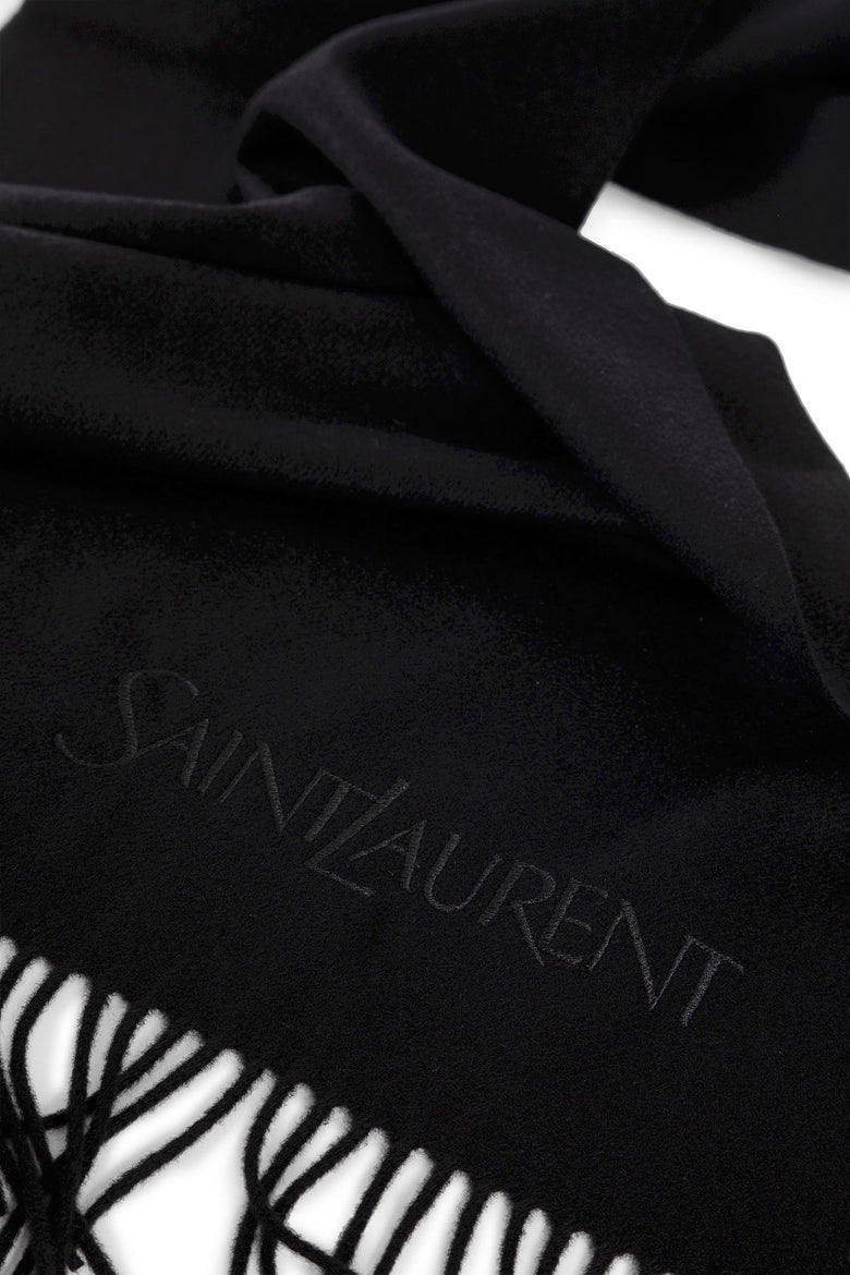 SAINT LAURENT MAN BLACK SCARVES