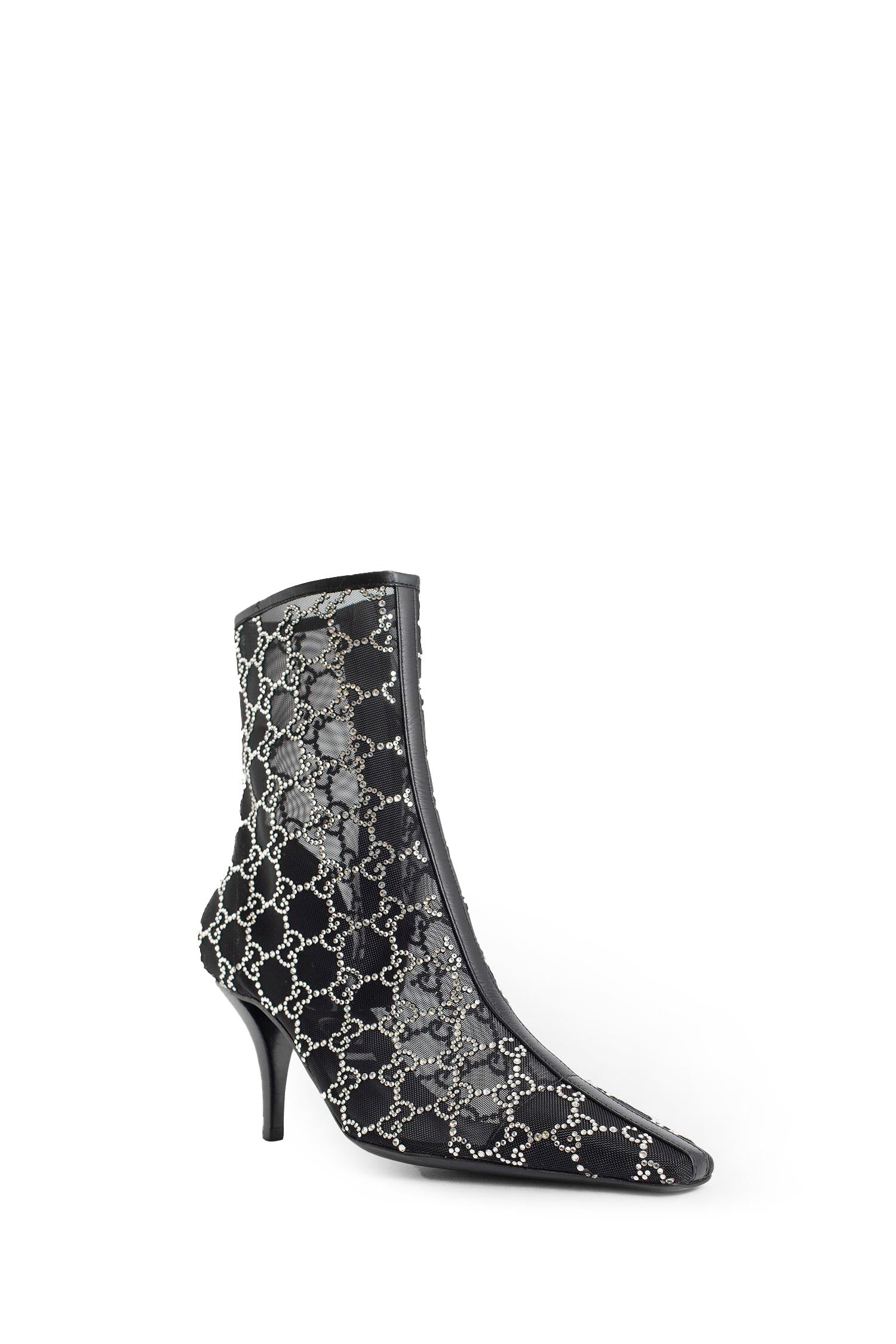 GUCCI GG Crystal Mesh Ankle Boots woman