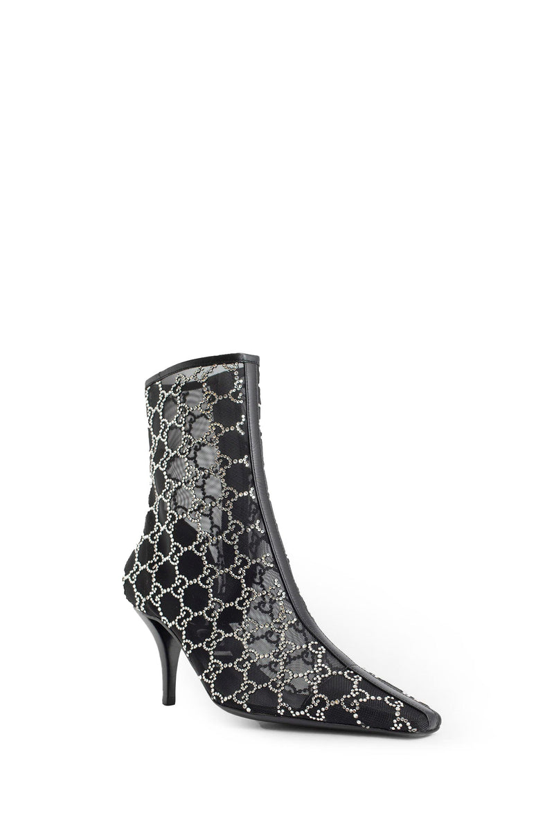 GUCCI GG Crystal Mesh Ankle Boots woman