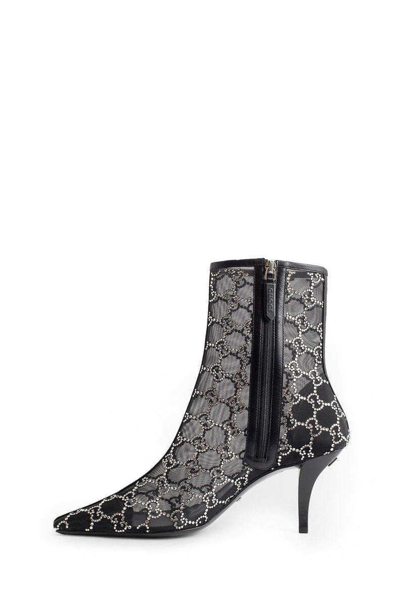 GUCCI GG Crystal Mesh Ankle Boots woman