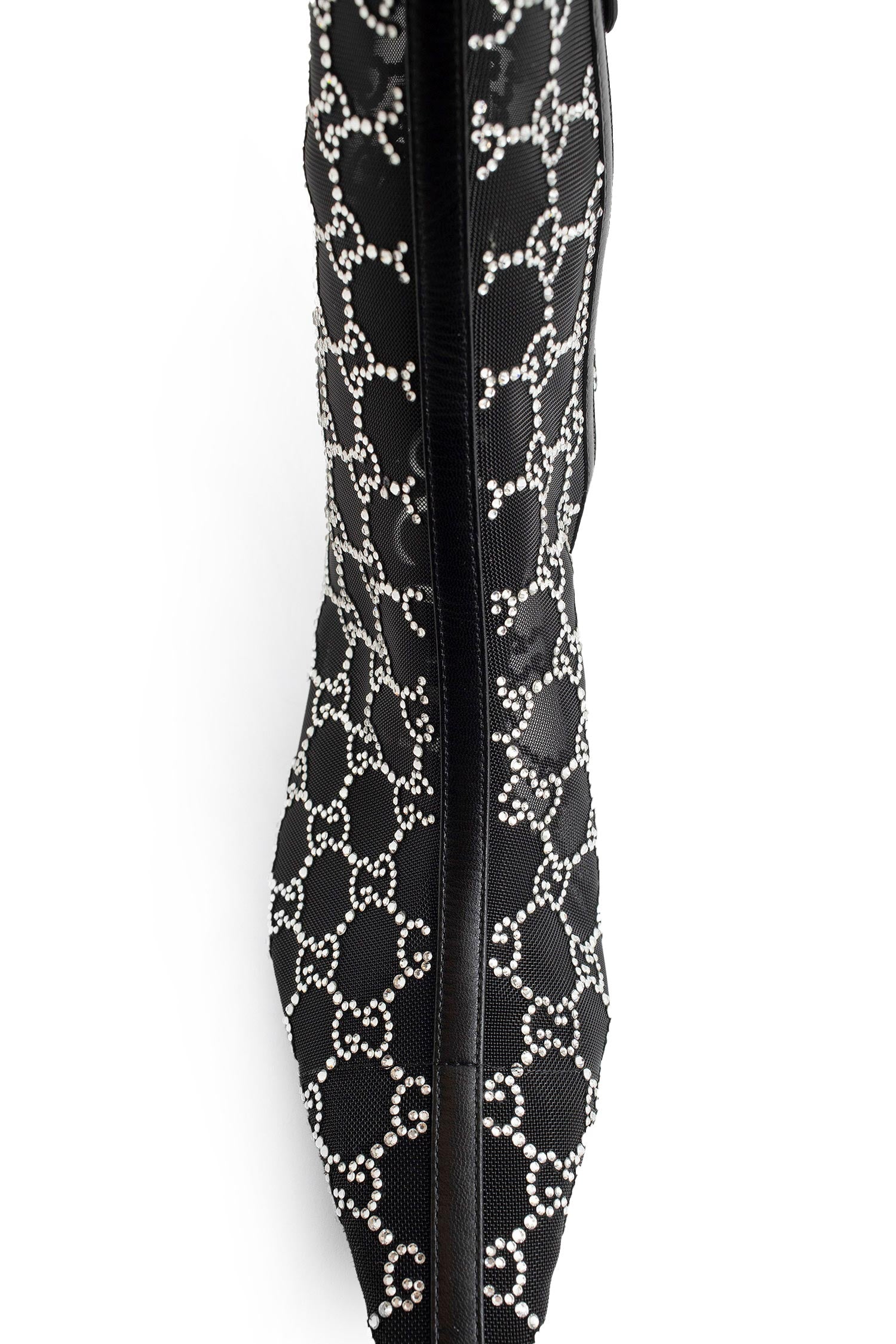GG Crystal Mesh Ankle Boots