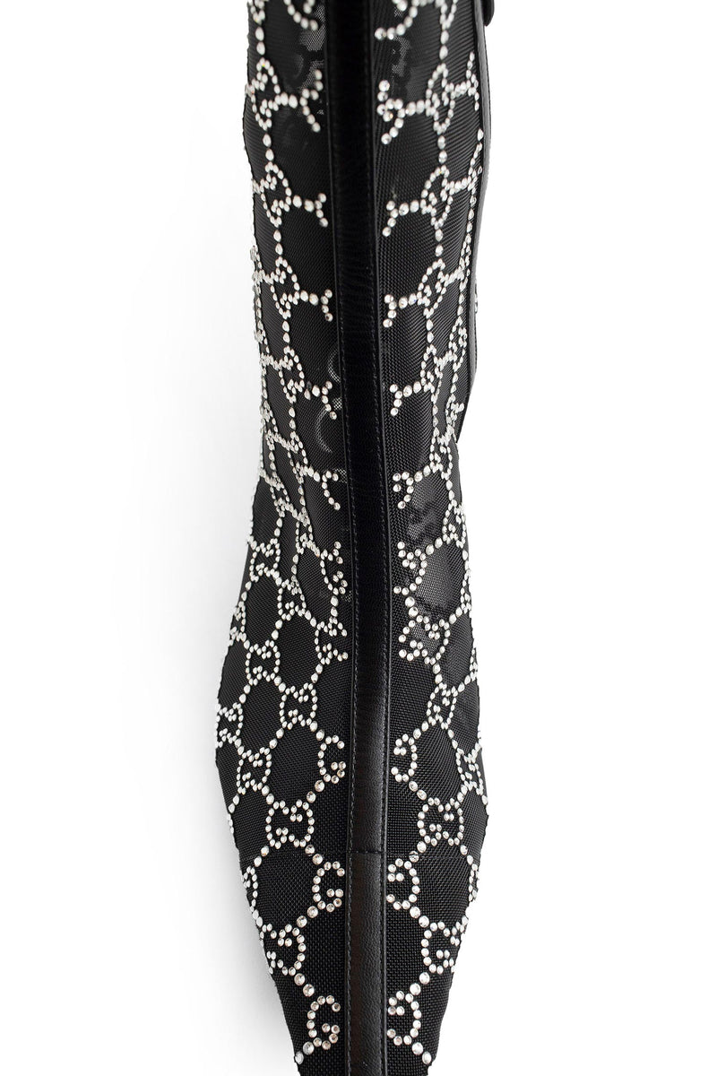 GUCCI GG Crystal Mesh Ankle Boots woman