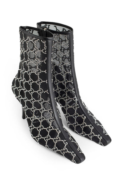GG Crystal Mesh Ankle Boots