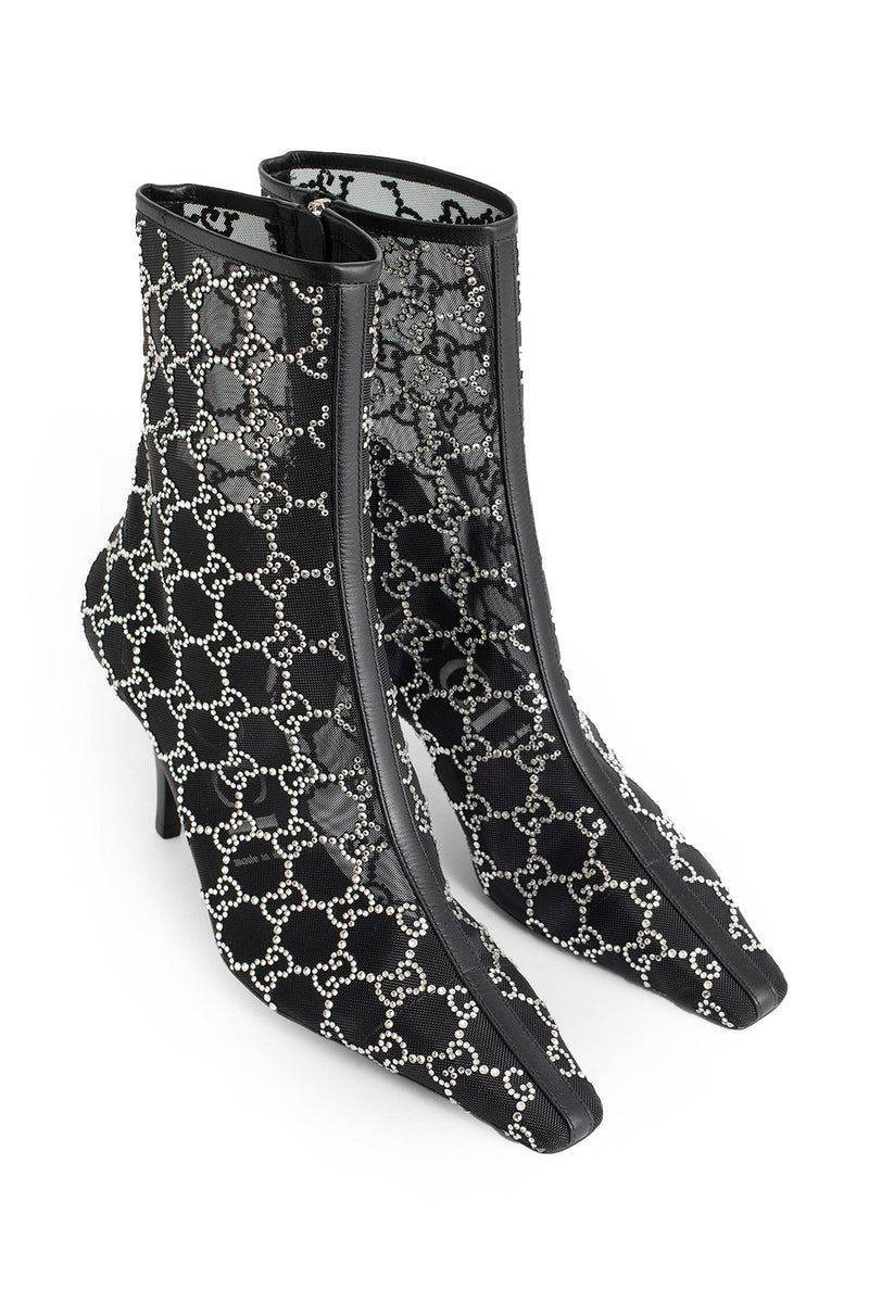 GUCCI GG Crystal Mesh Ankle Boots woman