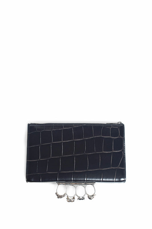 ALEXANDER MCQUEEN MAN BLACK CLUTCHES & POUCHES