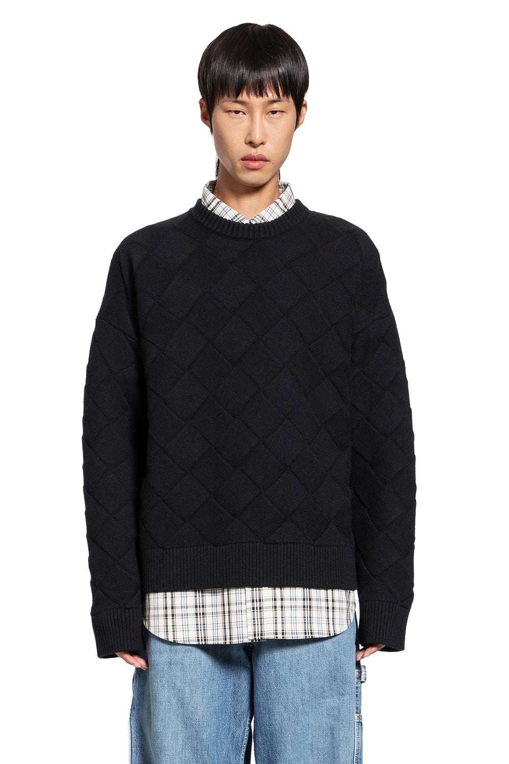 BOTTEGA VENETA MAN BLACK KNITWEAR