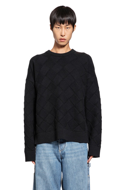 BOTTEGA VENETA MAN BLACK KNITWEAR