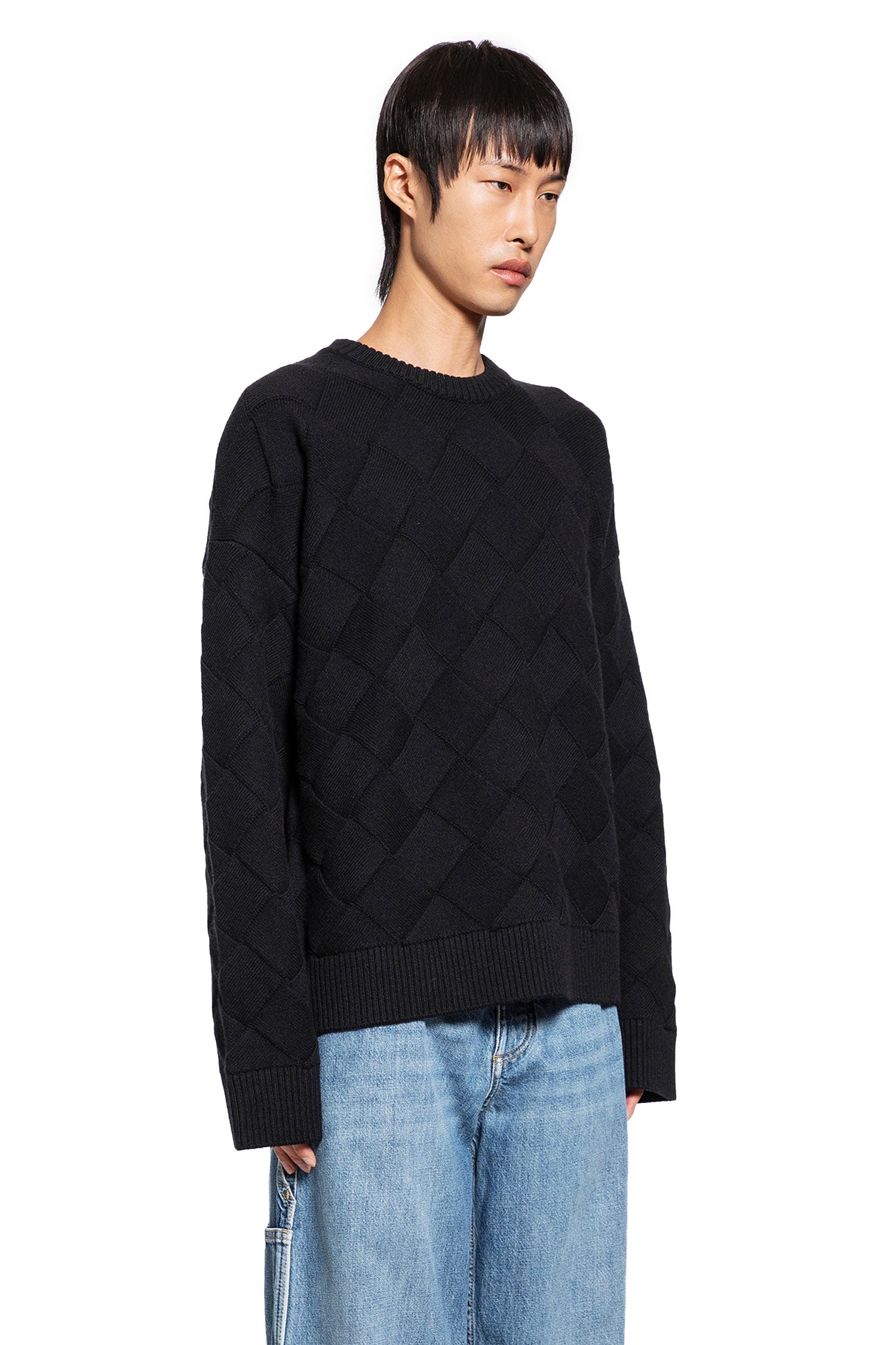 BOTTEGA VENETA MAN BLACK KNITWEAR