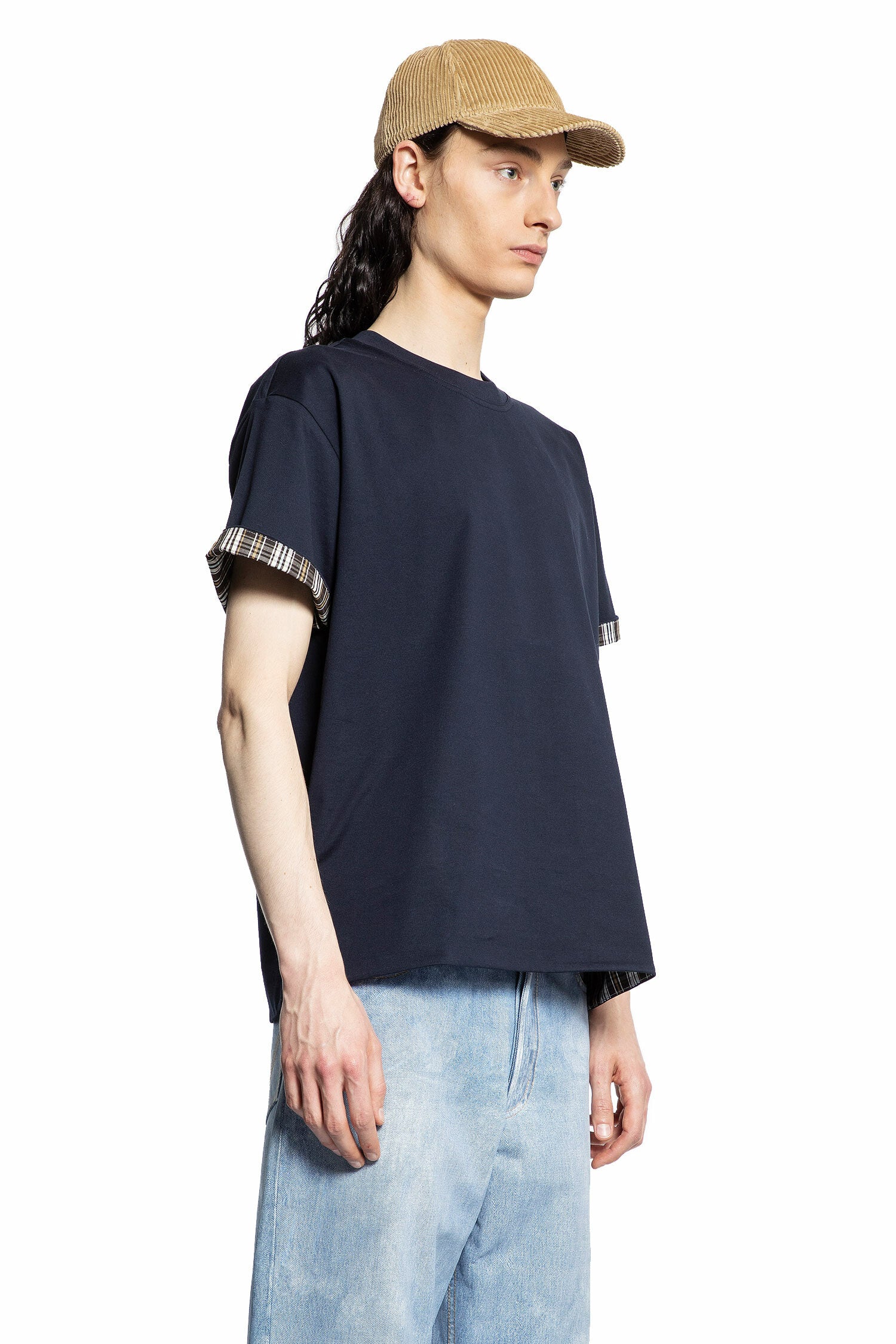 BOTTEGA VENETA MAN BLUE T-SHIRTS & TANK TOPS