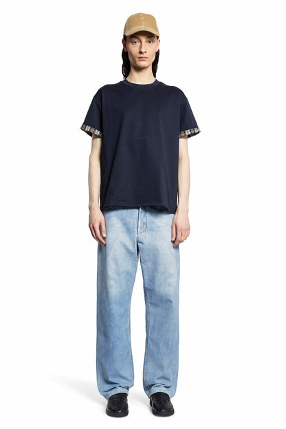 BOTTEGA VENETA MAN BLUE T-SHIRTS & TANK TOPS