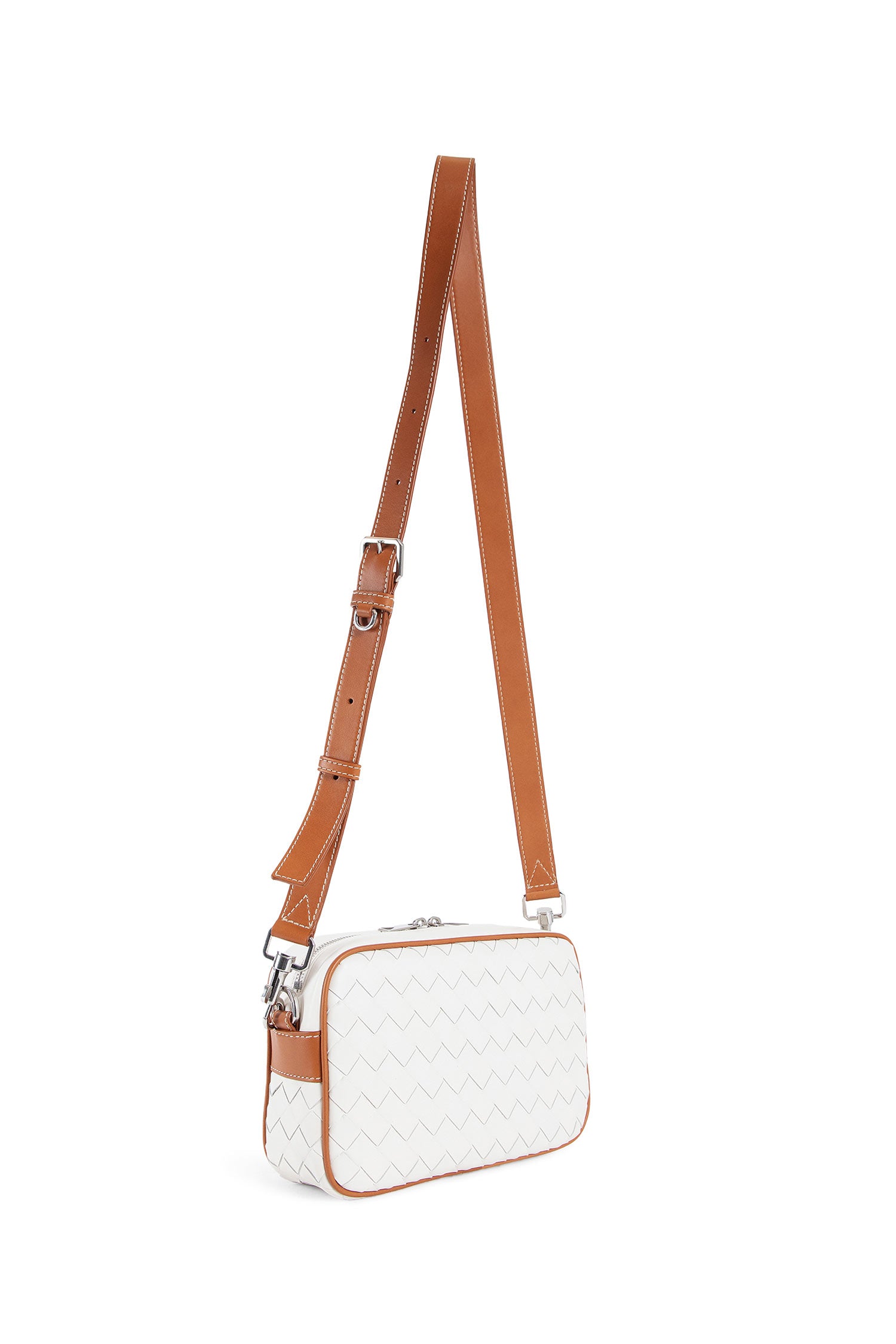 BOTTEGA VENETA MAN WHITE CROSSBODY BAGS