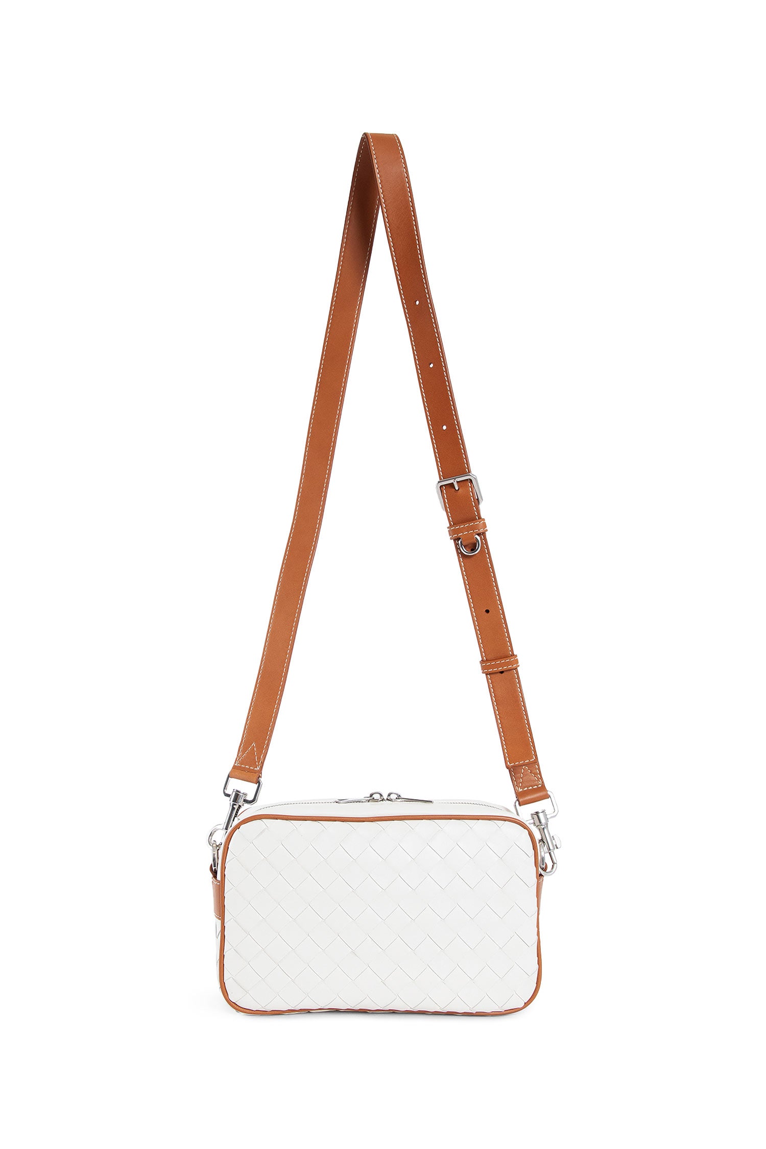 BOTTEGA VENETA MAN WHITE CROSSBODY BAGS