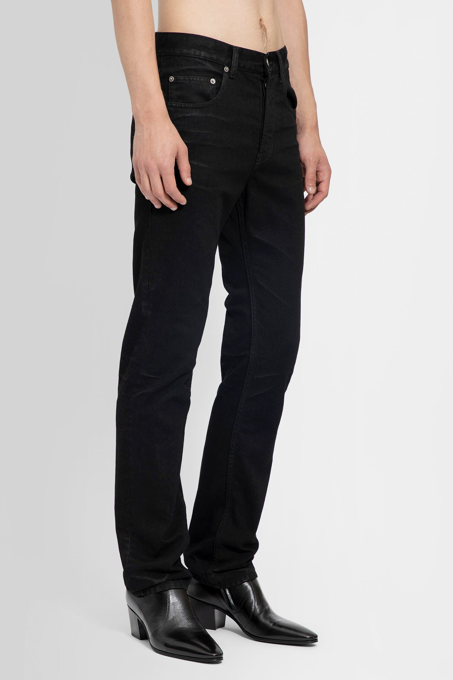 SAINT LAURENT MAN BLACK TROUSERS