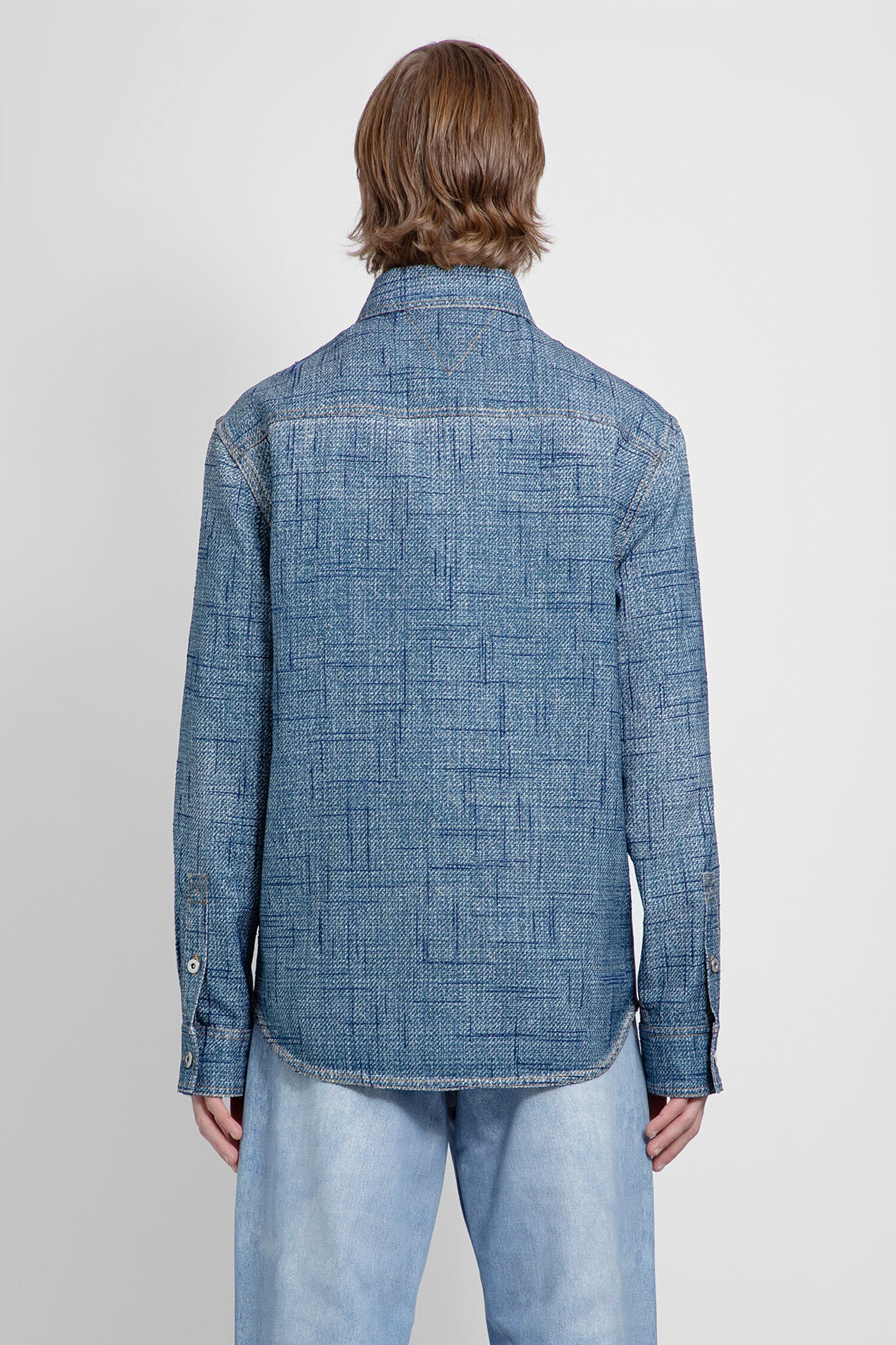 BOTTEGA VENETA MAN BLUE SHIRTS