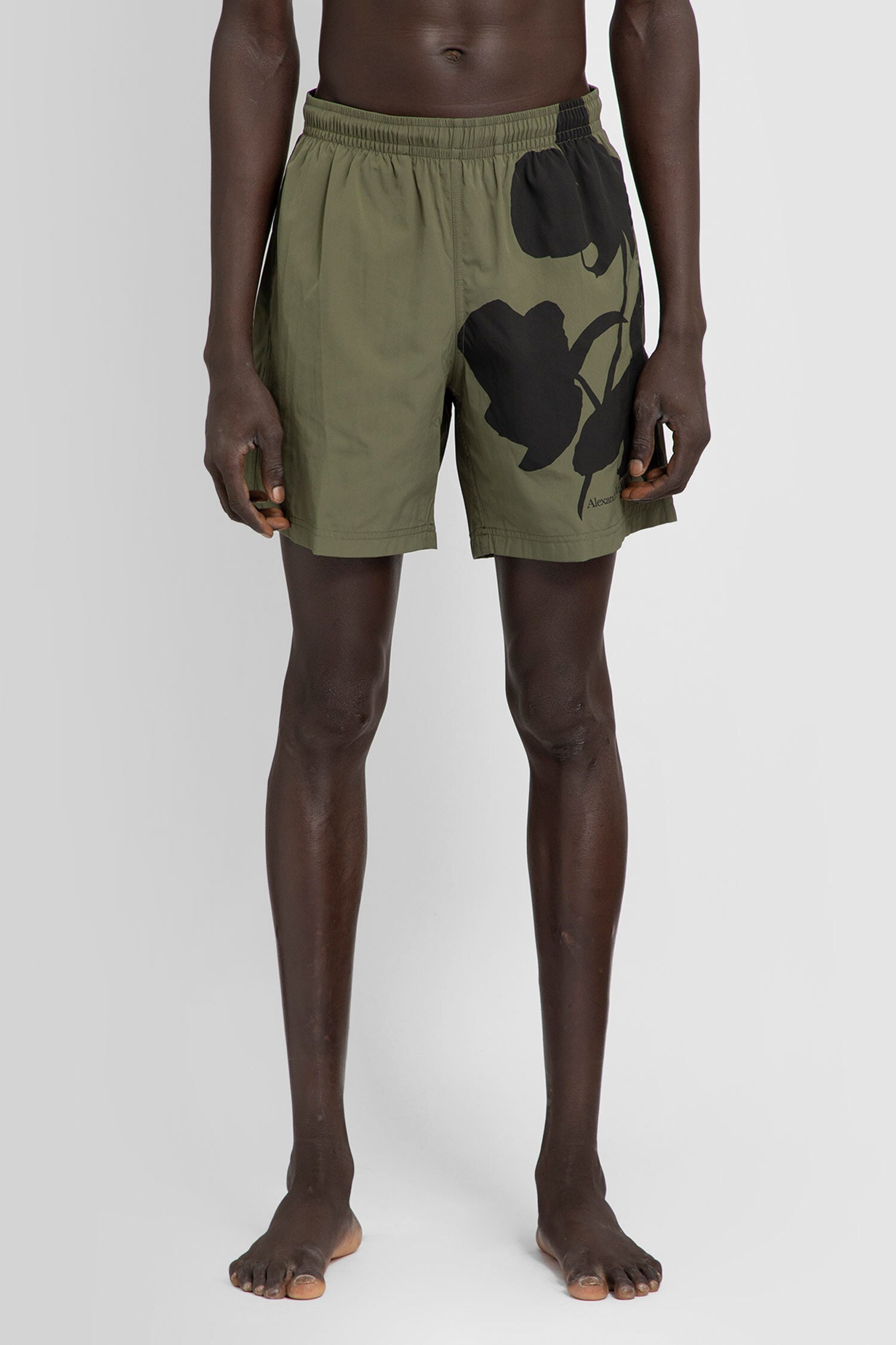 ALEXANDER MCQUEEN MAN GREEN SWIMWEAR