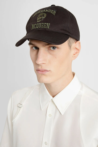 ALEXANDER MCQUEEN MAN BLACK HATS