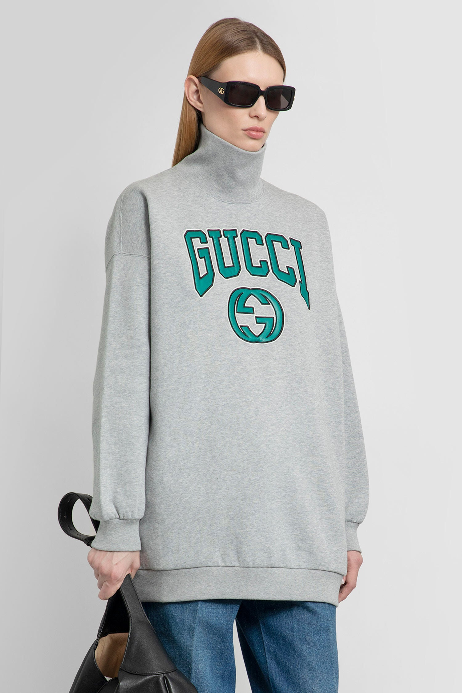 GUCCI WOMAN GREY SWEATSHIRTS