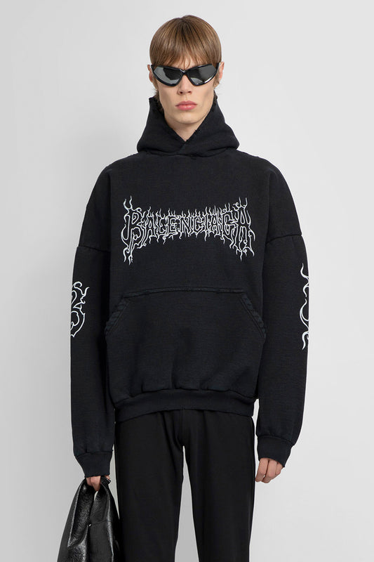 BALENCIAGA MAN BLACK SWEATSHIRTS