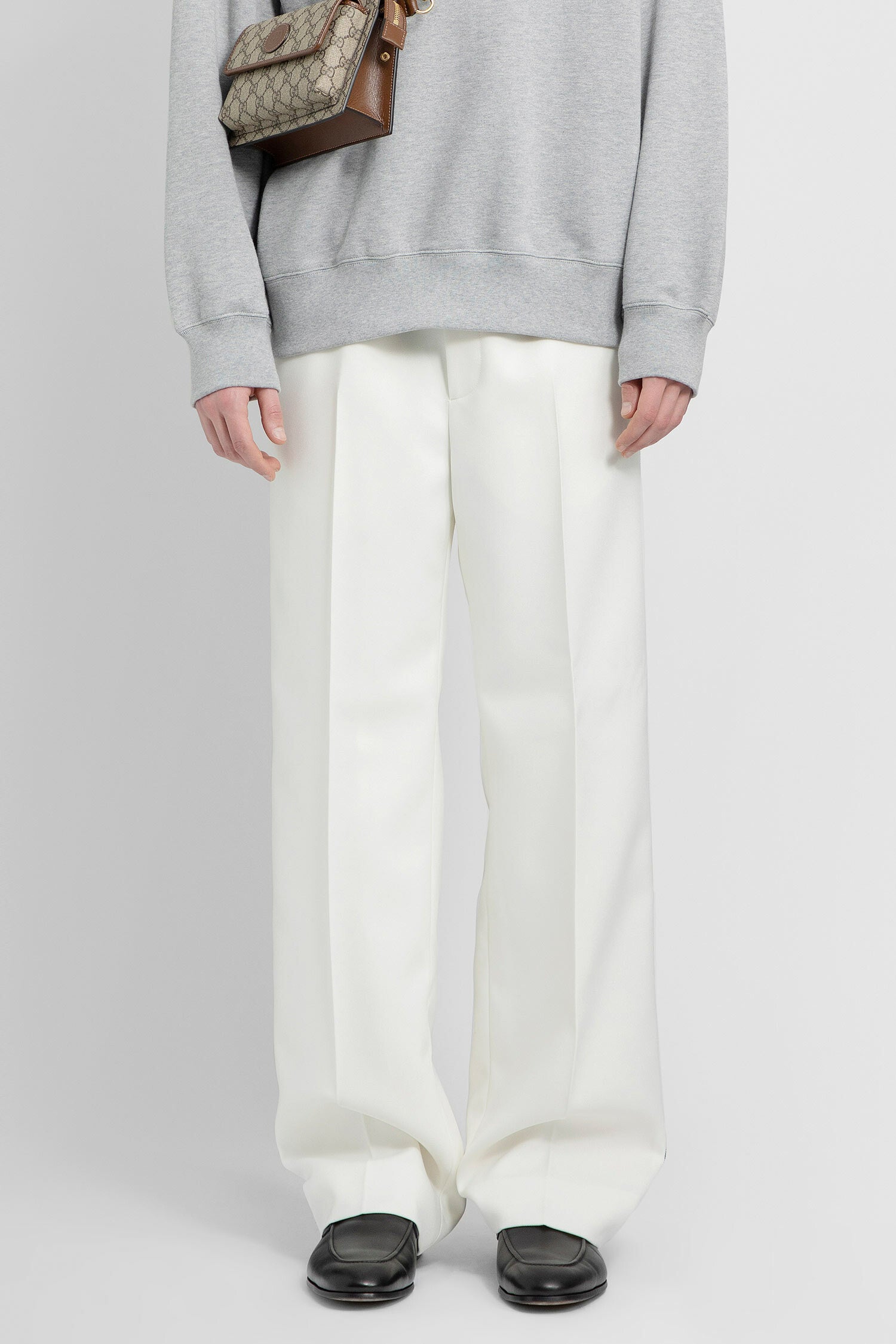 GUCCI MAN OFF-WHITE TROUSERS