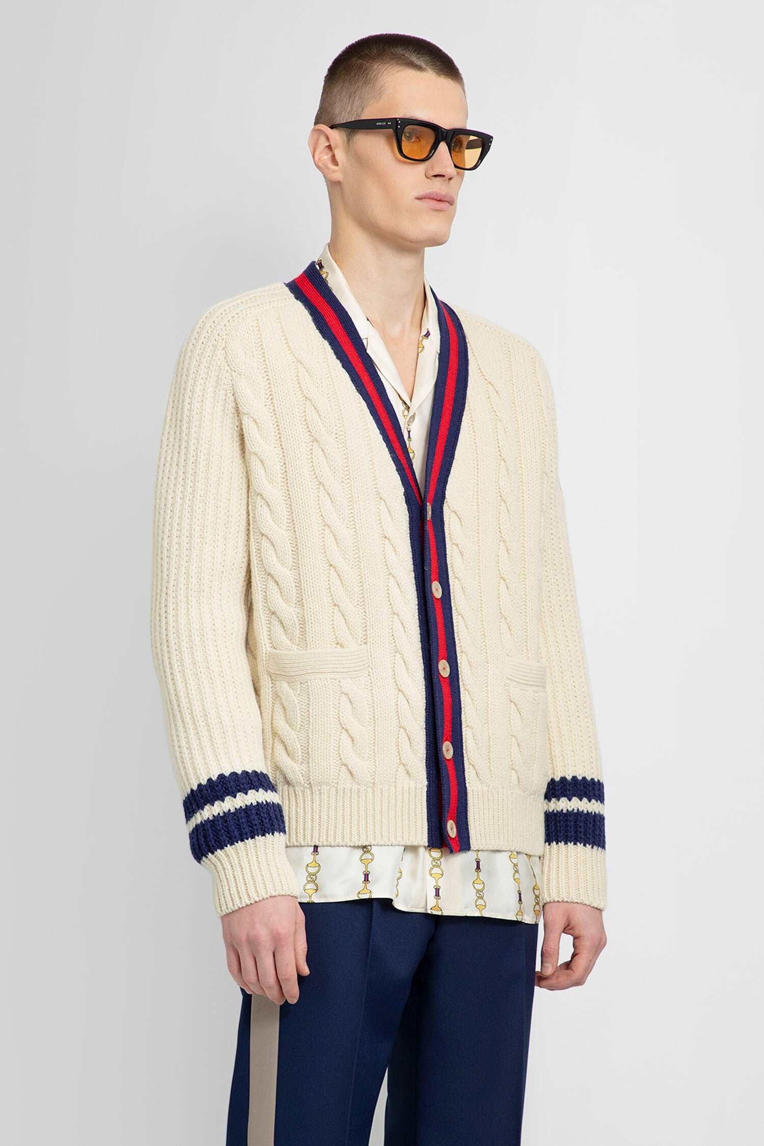 GUCCI MAN OFF-WHITE KNITWEAR