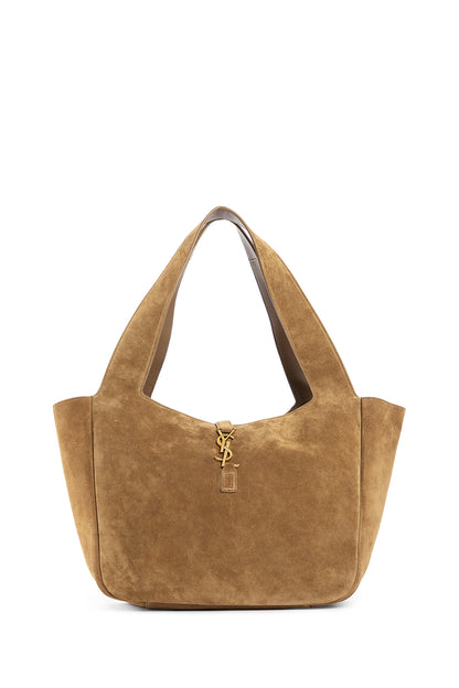 SAINT LAURENT WOMAN BEIGE TOTE BAGS