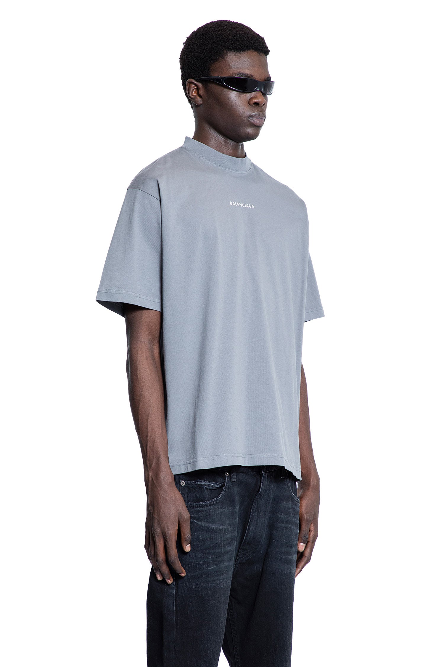 BALENCIAGA MAN GREY T-SHIRTS & TANK TOPS