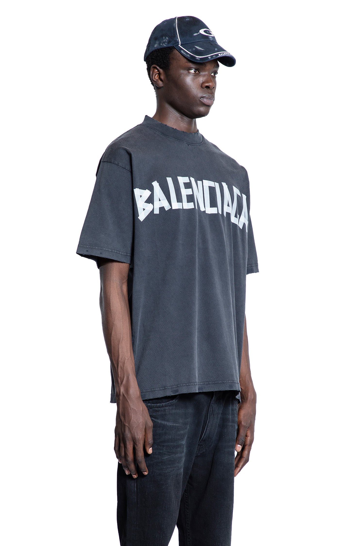 BALENCIAGA MAN BLACK T-SHIRTS & TANK TOPS