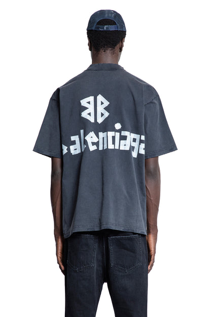 BALENCIAGA MAN BLACK T-SHIRTS & TANK TOPS