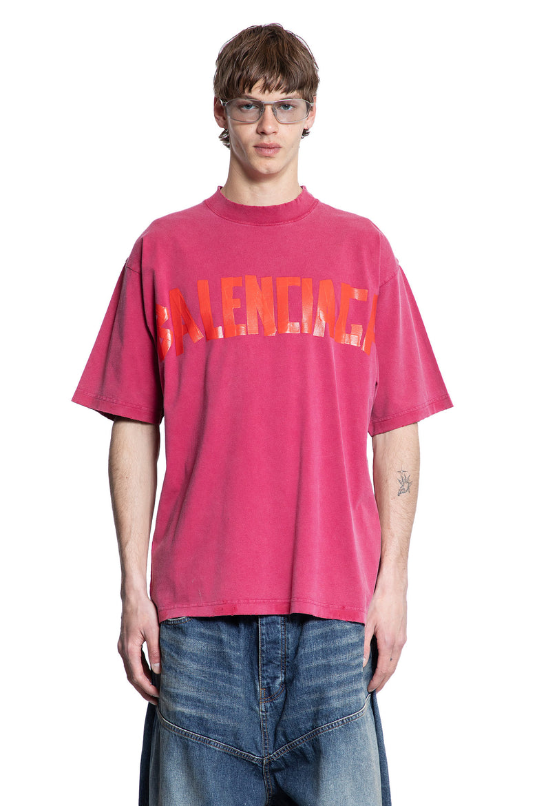 BALENCIAGA MAN RED T-SHIRTS & TANK TOPS