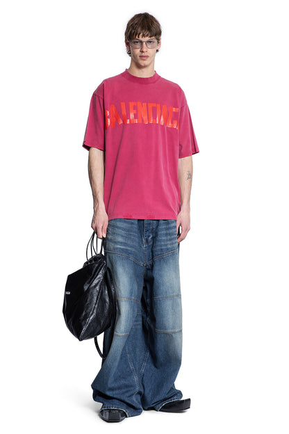 BALENCIAGA MAN RED T-SHIRTS & TANK TOPS