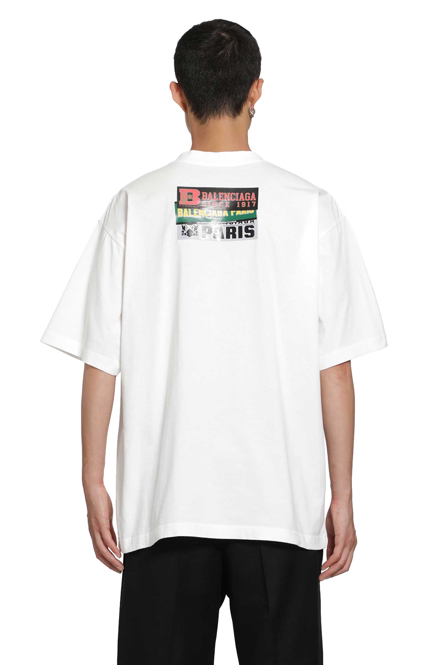 BALENCIAGA Bumper Stickers Medium Fit T-Shirt man