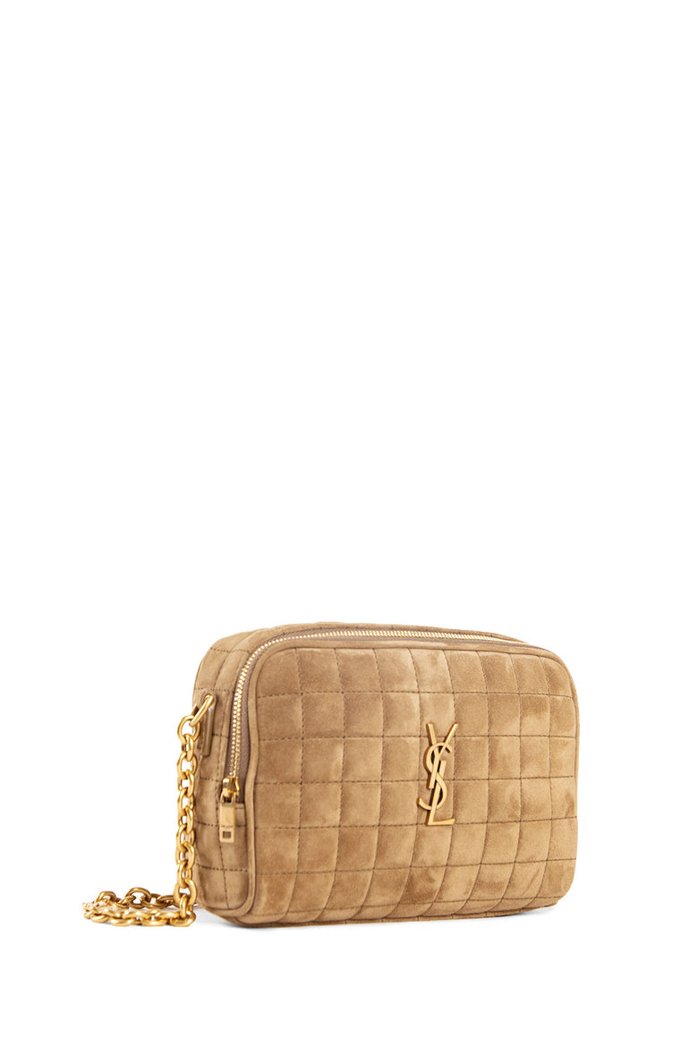 SAINT LAURENT WOMAN GOLD CROSSBODY BAGS