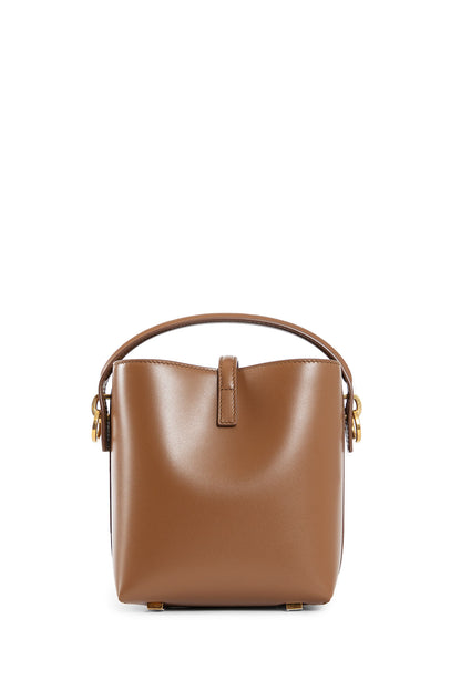 SAINT LAURENT WOMAN BROWN TOP HANDLE BAGS