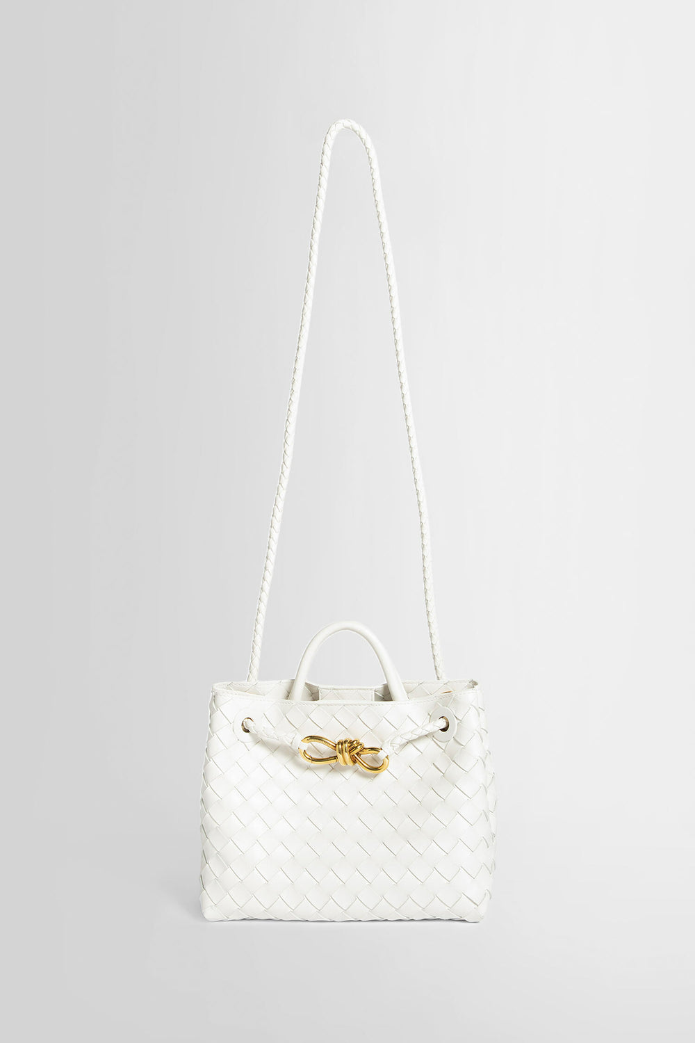 BOTTEGA VENETA WOMAN WHITE TOP HANDLE BAGS