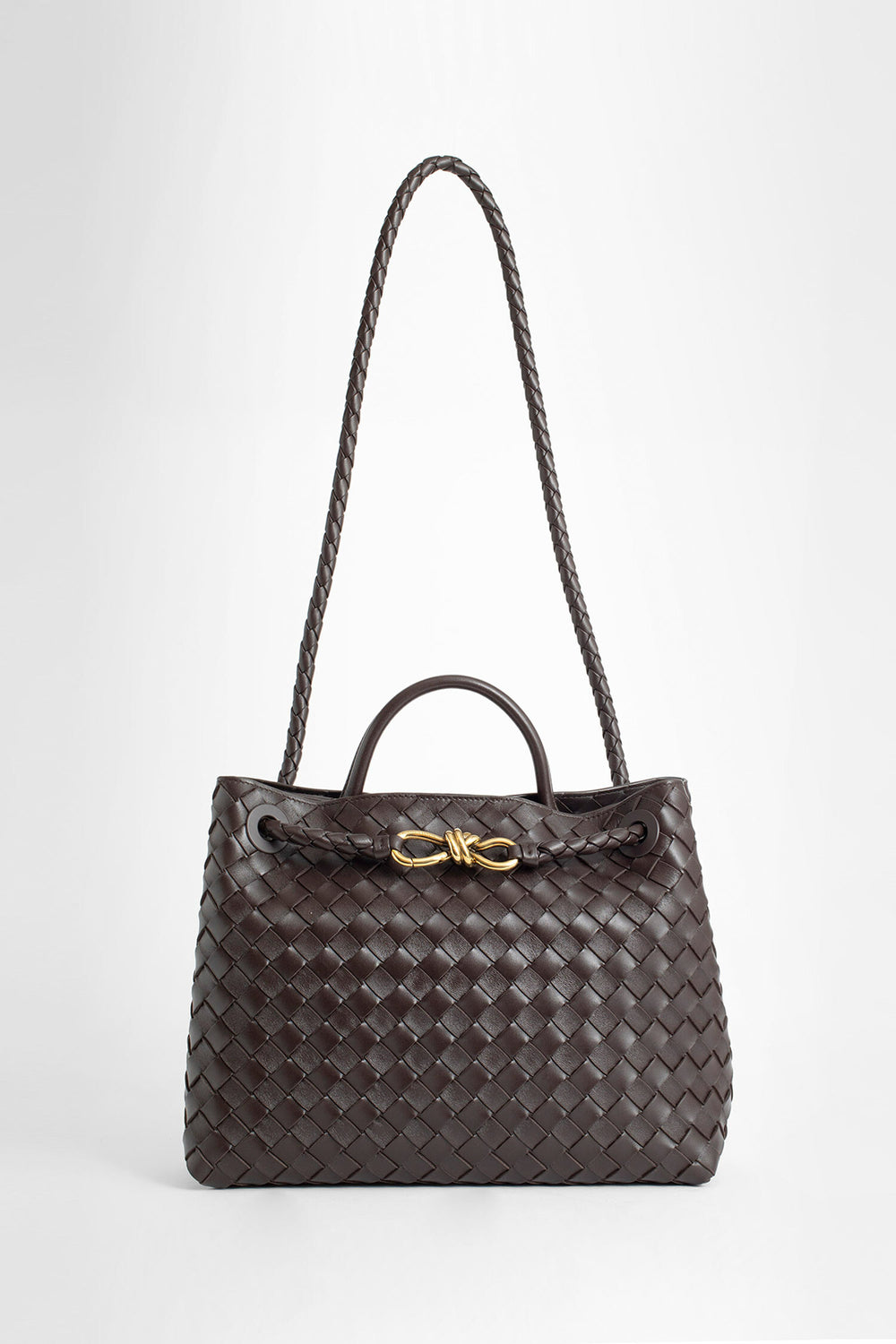 BOTTEGA VENETA WOMAN BROWN TOP HANDLE BAGS