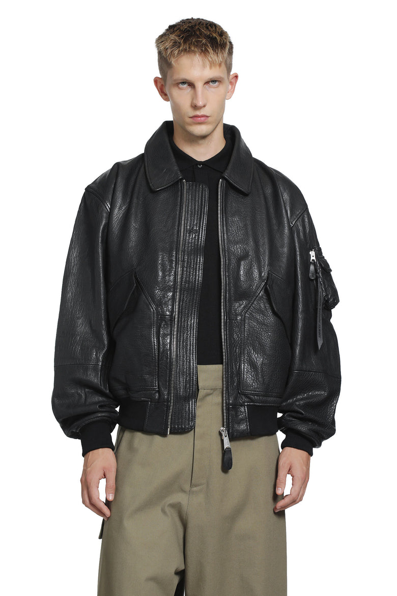 ALPHA INDUSTRIES CWU-36/P Leather UV Loose Bomber Jacket man